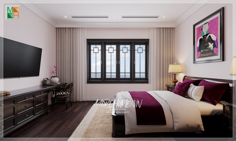 Giường ngủ đóng vai trò là điểm nhấn mang tới 1 giấc ngủ ngon và an lành cho mọi thành viên trong gia đình.